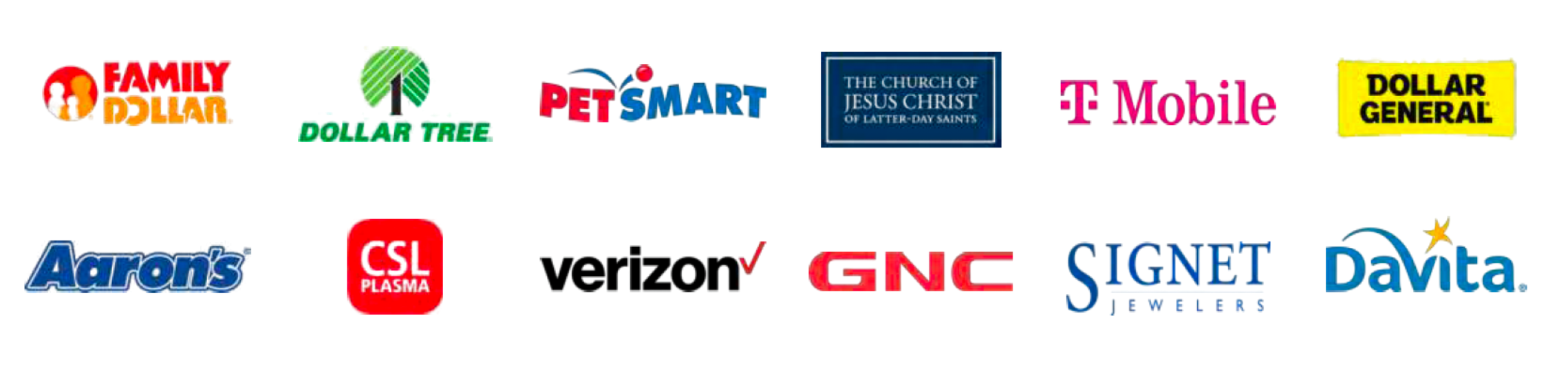 Garrett Mechanical commercial clients including PetSmart, Dollar Tree, T-Mobile, and GNC